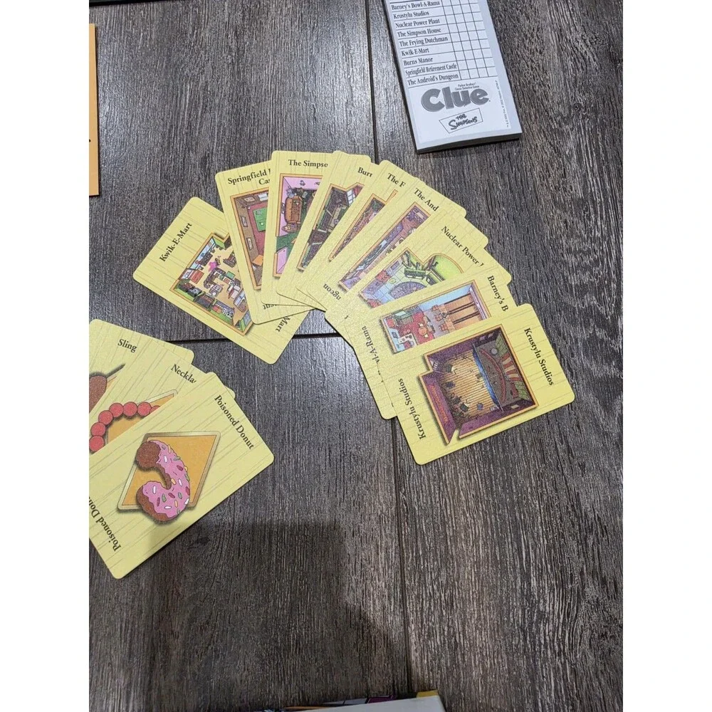 Vintage 2002 The Simpsons Clue 2nd Edition Board Game Parker Brothers Complete